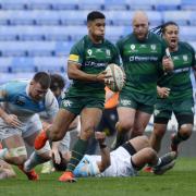 (190391) London Irish (green) v Doncaster Knights (white) for St Patrick's Day Match - pics by Paul Johns.