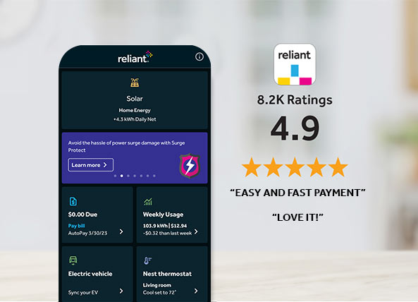 Reliant app on smartphone