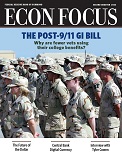 Econ Focus cover with soliders standing at attention