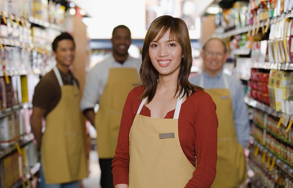 people at the grocery