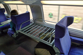 TGV Duplex:  Luggage racks