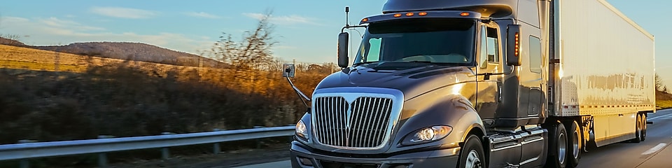 polyethylene supply truck on road