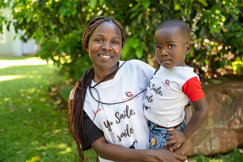 Sophia with her son, Takudzwa