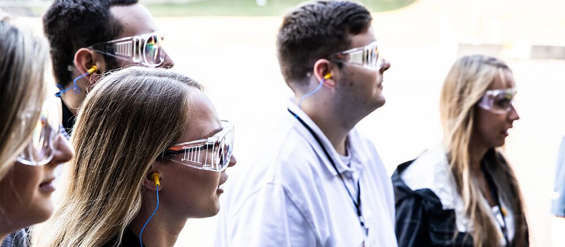 Stanley Black & Decker employees at a facility wearing personal protective equipment