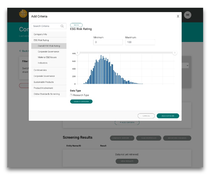 Global Access Screening and Reporting Tools