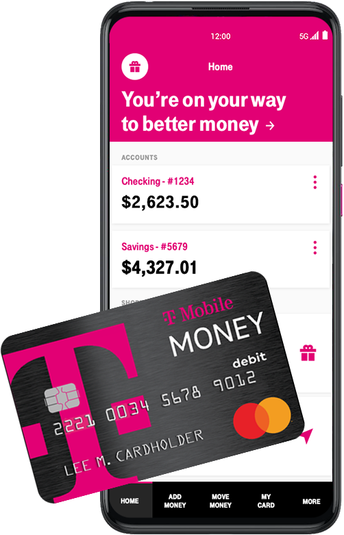 T-Mobile MONEY debit card and online checking account.