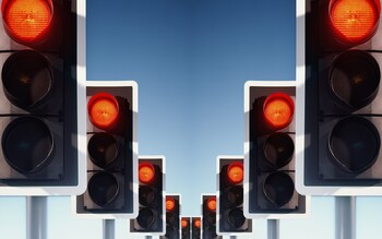 Red traffic lights