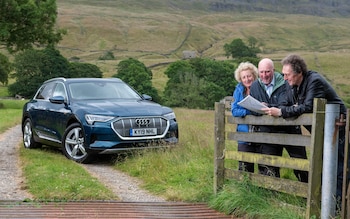 May0090490 MARTIN PICTURED WITH FAMILY MEMBERS AT HOME HIS FAMILY OWNED WHEN HE WAS A BOY NEAR KIRKBY, WITH AUDI ETRON PHOTO PAUL COOPER