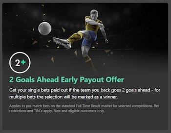 bet365 2 goals ahead offer