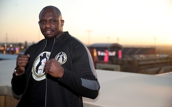 Dillian Whyte at the Diriyah Season Hospitality Lounge in Riyadh, Saudi Arabia.