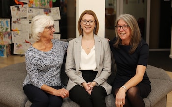 L-R: Anne Hinton, daughter Vicky Bull and granddaughter Eloise Bull