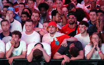 England football fans looking sad - Britain wakes up to Euros final heartbreak again – live reaction