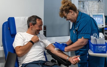 A man receiving treatment