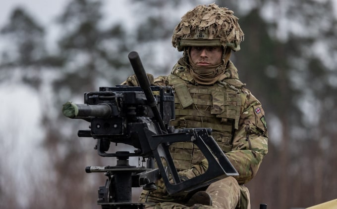 Soldier in military training in Poland 