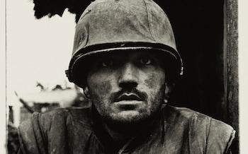 Shell-shocked US marine, Hue, Vietnam, by Don McCullin, 1968 (detail)