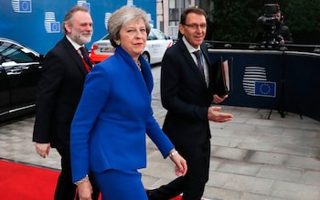 Britain's Prime Minister Theresa May arrives for a special meeting of the European Council to endorse the draft Brexit withdrawal agreement and to approve the draft political declaration on future EU-UK relations on November 25, 2018 in Brussels.