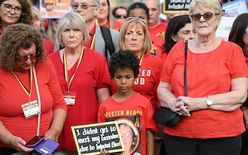 Infected blood scandal survivors and loved ones met in Westminster on Sunday to hold a rally ahead of the official inquiry's final report