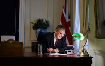 Prime Minister Keir Starmer speaks on the phone with Joe Biden