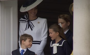 Prince Louis had a dance on the balcony