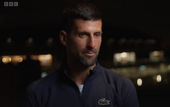 Novak Djokovic speaks to Rishi Pershad