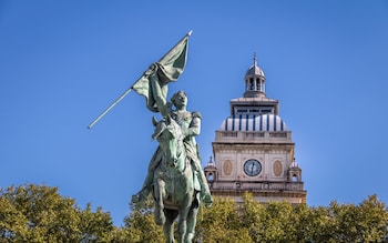 San Martin Statue and Clock Tower of Rosario University