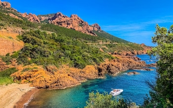 the striking red rocks of Esterel, French Riviera