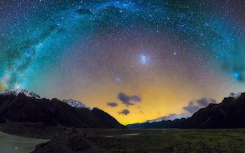 Milky Way over the Tasman Valley.