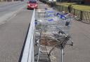 Abandoned trolleys in Ferguslie Park Avenue