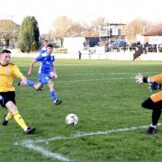 Dale Simeon scores for Johnstone Burgh