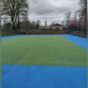 The tennis courts at Park Road, Johnstone