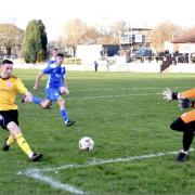 Dale Simeon scores for Johnstone Burgh