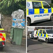 Bin being guarded by cops as probe launched into incident in Kilbarchan