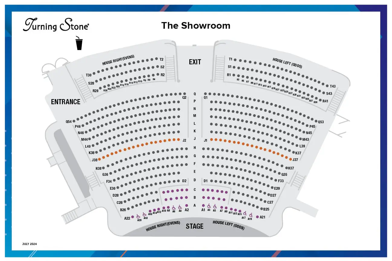 The Showroom Seating Chart