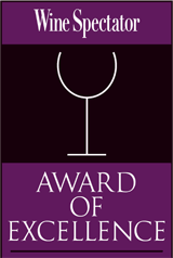 Wine Spectator AWARD OF EXELLENCE badge