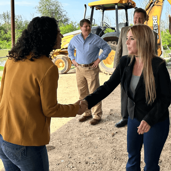 USDA Rural Development Under Secretary Xochitl Torres Small, left, during a visit to Siesta Shores and Falcon Lake