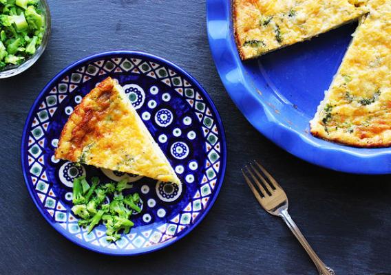 Magic Crust Quiche with frozen broccoli