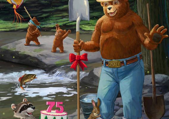 Smokey Bear 75th Birthday graphic