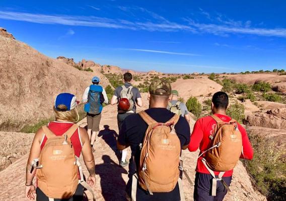 Veterans group on a hike