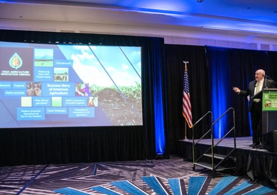 Secretary Sonny Perdue speaking about the USDA Agriculture Innovation Agenda