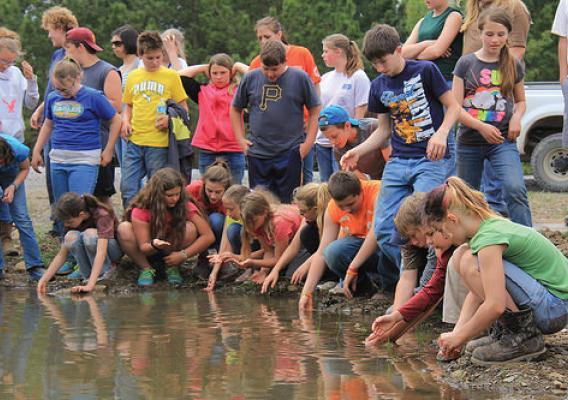 Green Bank Middle School students