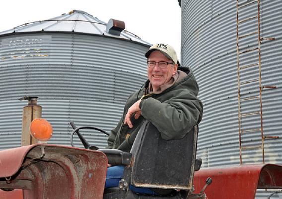 David Petersen at his farm