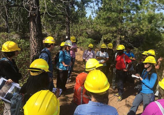 Participants of the International Seminar on Forest Landscape Restoration on a field trip