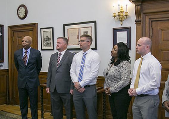 Agriculture Secretary Tom Vilsack with military veterans