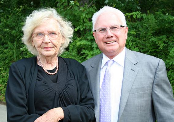 First time homeowner, 76 year old Carol McCormack Arentz with Tom Fern, State Director for USDA Rural Development in Kentucky. USDA photo.