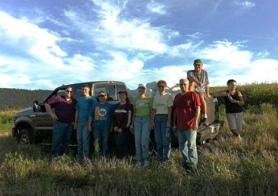 Schuylkill County USDA employees and partners in the field for Feds Feed Families.