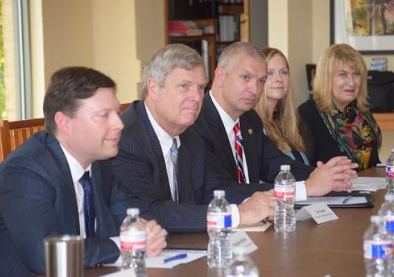 Secretary Vilsack and RUS Administrator McBride announcing an Energy Efficiency and Conservation Loan Program award