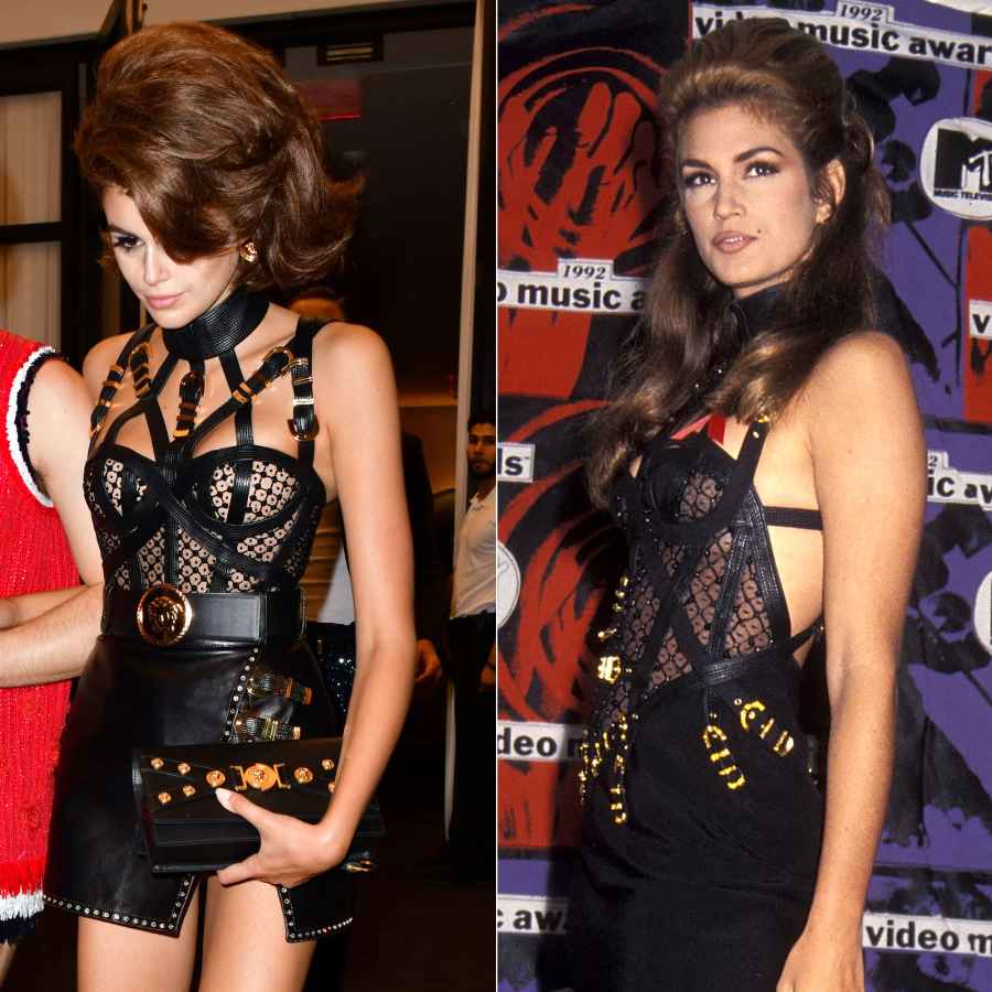 Kaia Gerber Mimics Mom Cindy Crawford's 1992 VMAs Look While Celebrating Her 18th Birthday