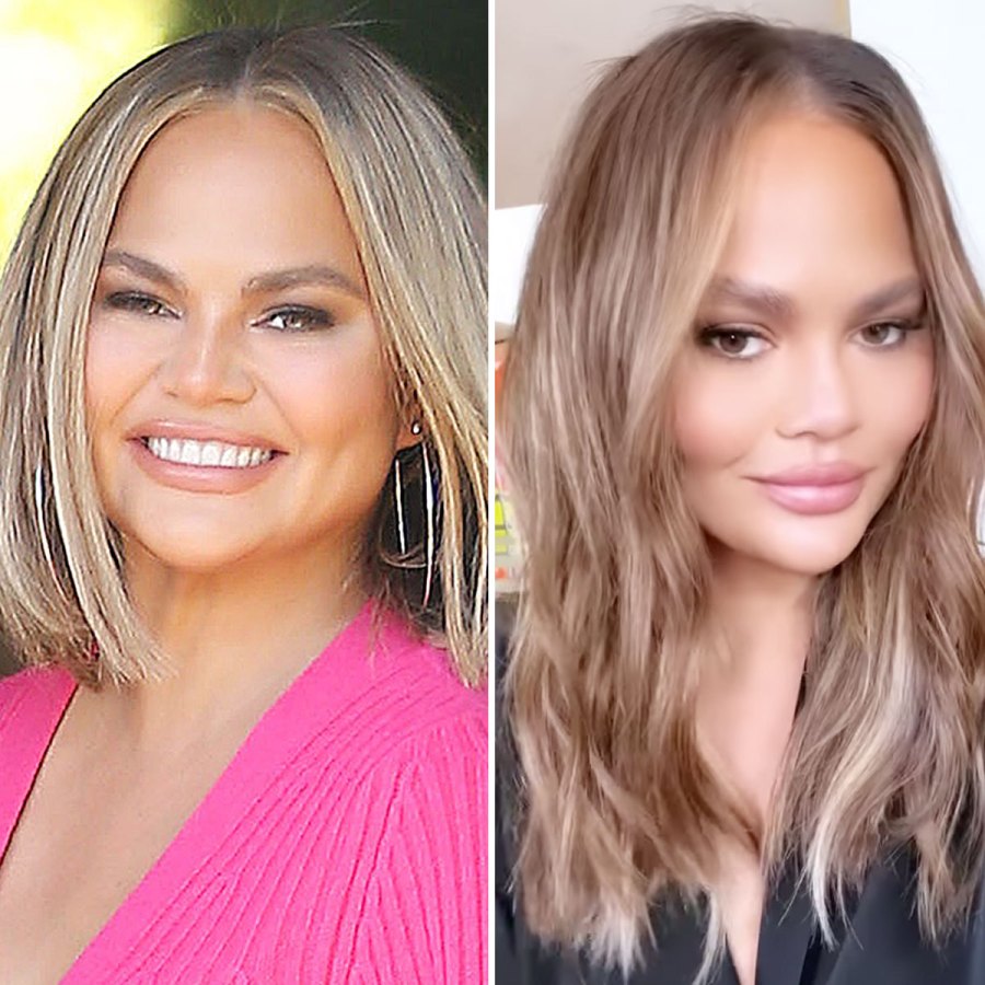 Dark Side Chrissy Teigen Dyes Her Hair Rich Brunette