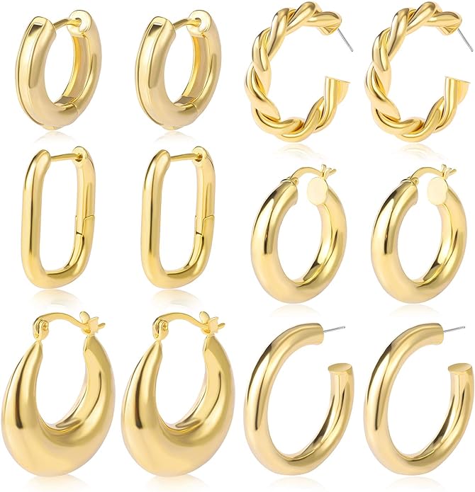 gold hoop earrings