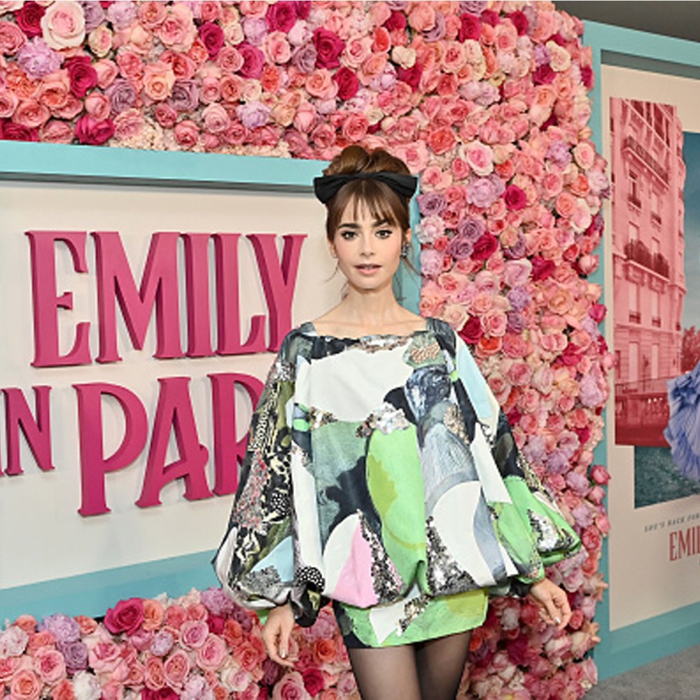 Lily Collins at the Emily in Paris premier